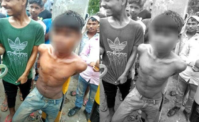 बिहार : गोपालगंज में साइकिल चोरी कर रहे युवक को खंभे से बांधकर पीटा