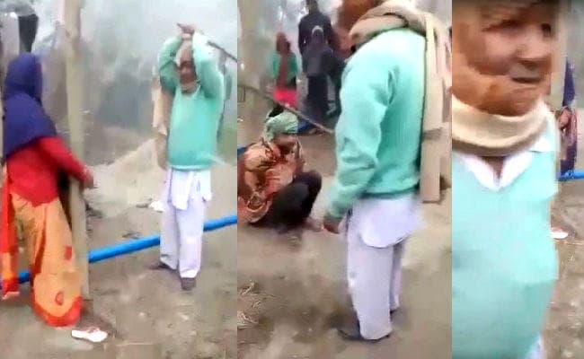 तालिबानी फरमान : प्रेमी और प्रेमिका को खूंटे से बांध कर बेरहमी से की गयी पिटाई