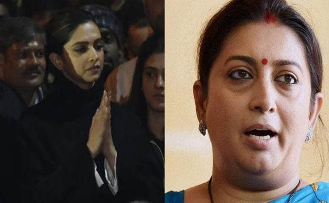 दीपिका पादुकोण पर स्मृति ईरानी का हमला- उनके समर्थन में खड़ी हुईं, जो देश का विनाश चाहते हैं