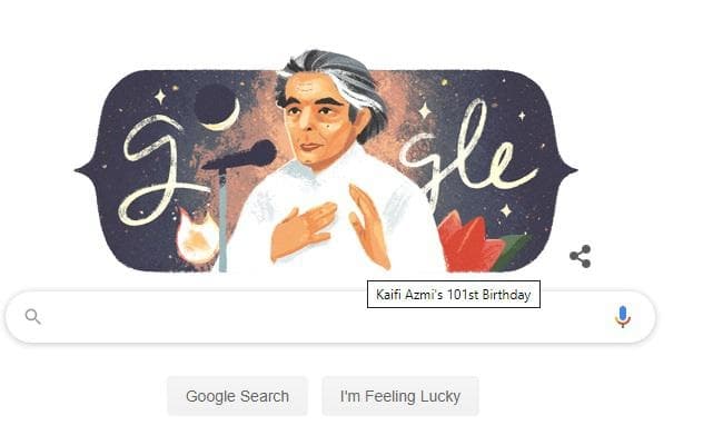 गूगल ने मशहूर शायर कैजी आजमी को 101वें जन्मदिन पर दी श्रद्धांजलि