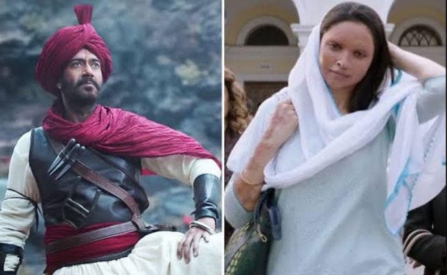 Tanhaji vs Chhapaak : अजय देवगन की तानाजी 100 करोड़ के पार, जानें ”छपाक” की कमाई ?