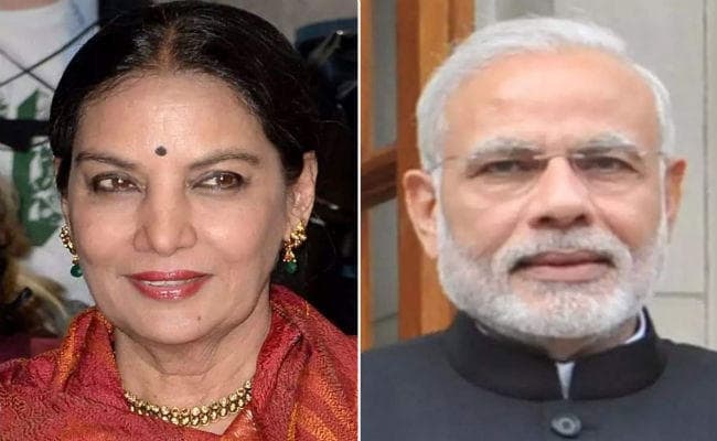 PM Modi ने शबाना आजमी के शीघ्र स्वस्थ होने की कामना की