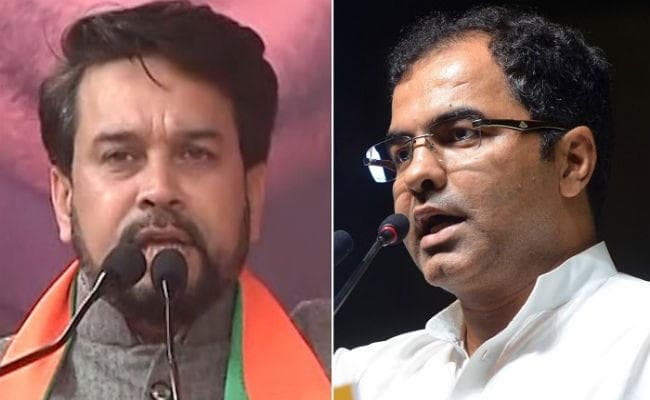 दिल्ली चुनाव : अनुराग ठाकुर तीन दिन, प्रवेश वर्मा चार दिन प्रचार नहीं कर सकेंगे