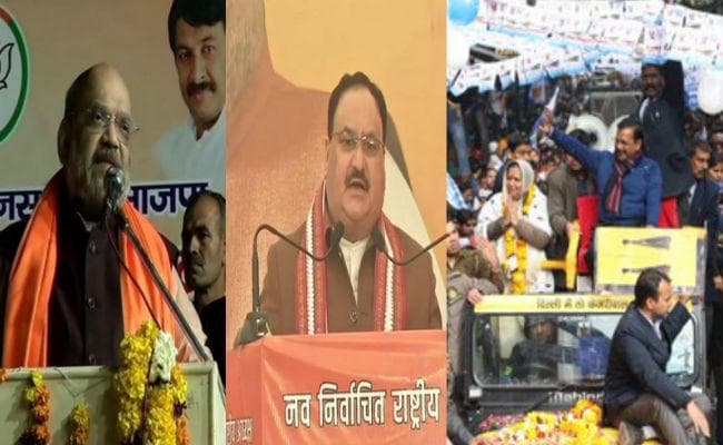 दिल्ली चुनाव: अमित शाह और जेपी नड्डा की तीन-तीन रैलियां, मुख्यमंत्री केजरीवाल करेंगे रोड शो