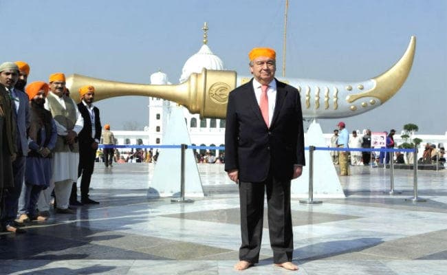UN चीफ एंतोनियो गुतारेस ने करतारपुर साहिब गुरुद्वारे का किया दौरा, दी गयी भारत-पाक समझौते की जानकारी