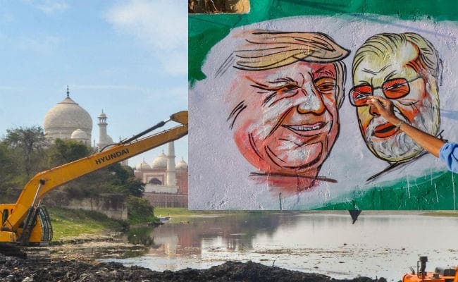 Trump India visit: Yamuna River - डोनाल्ड ट्रंप की खातिर दूषित यमुना को निर्मल करने पहुंची गंगा