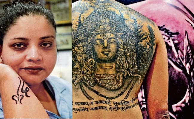 Shivratri Puja Youth Excitement 2020: शिव भक्ति में लीन युवा, पीठ पर लिखवाया महामृत्युंजय मंत्र