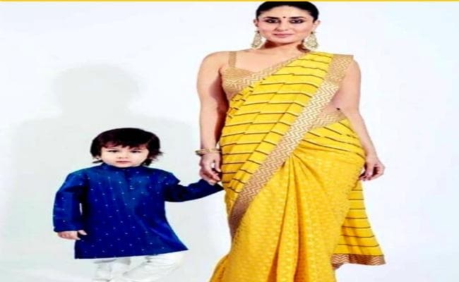 एथनिक आउटफिट में शानदार दिखे करीना और तैमूर अली खान, देखें तसवीर