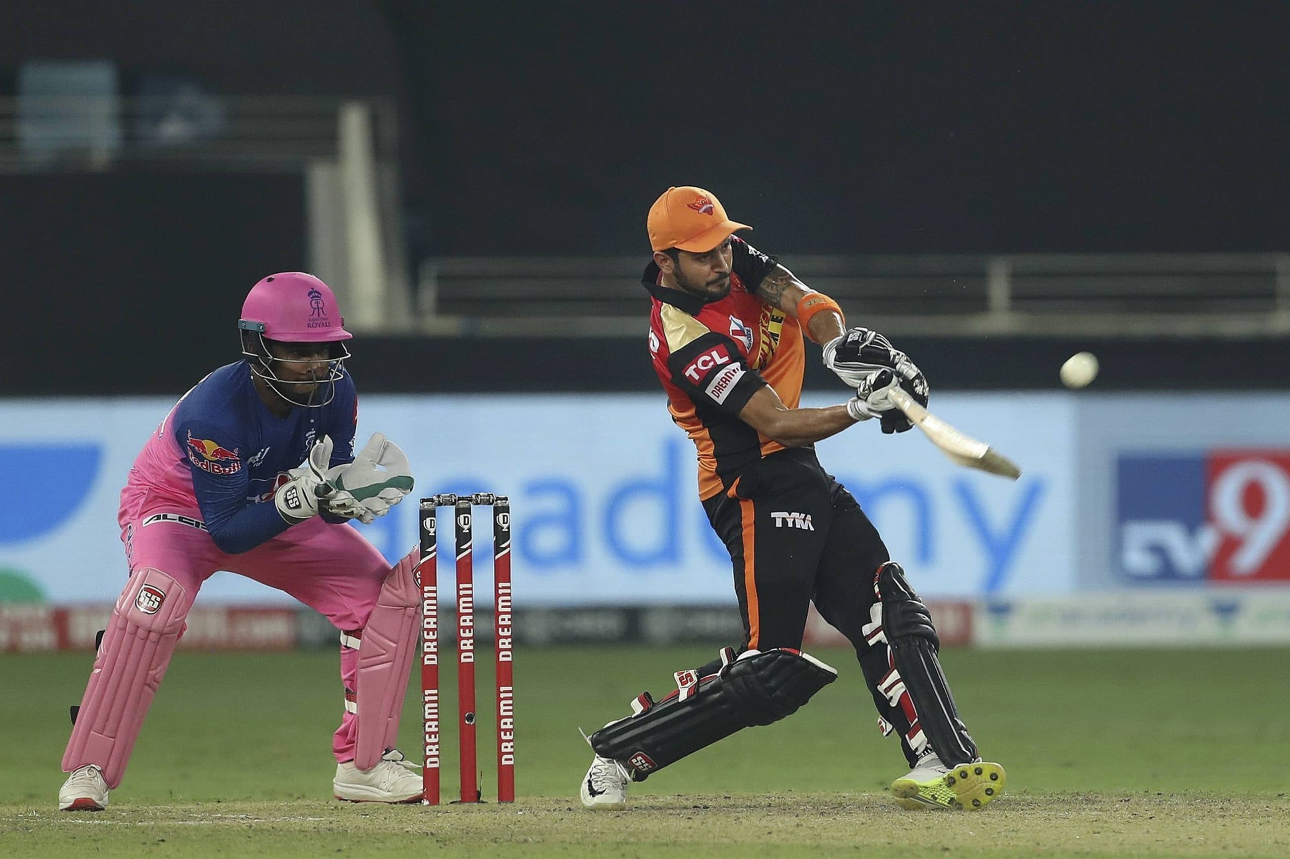 IPL 2020, RR vs SRH : मनीष पांडे की तूफानी पारी, हैदराबाद ने राजस्थान को 8 विकेट से हराया