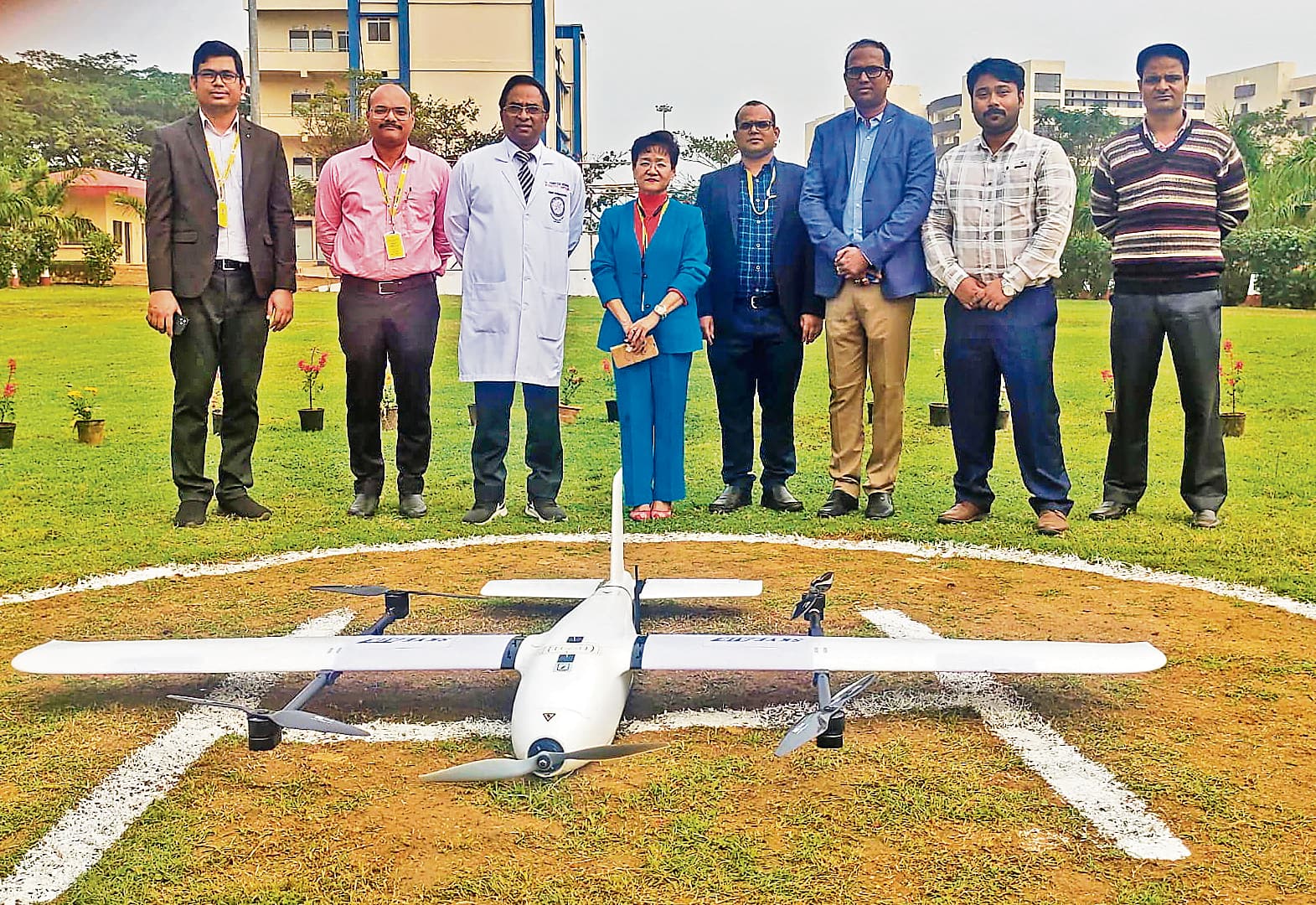 स्वास्थ्य सेवाओं में ड्रोन के उपयोग का भुवनेश्वर एम्स में सफल परीक्षण, 1:10 घंटे में पूरी की 120 किमी की दूरी