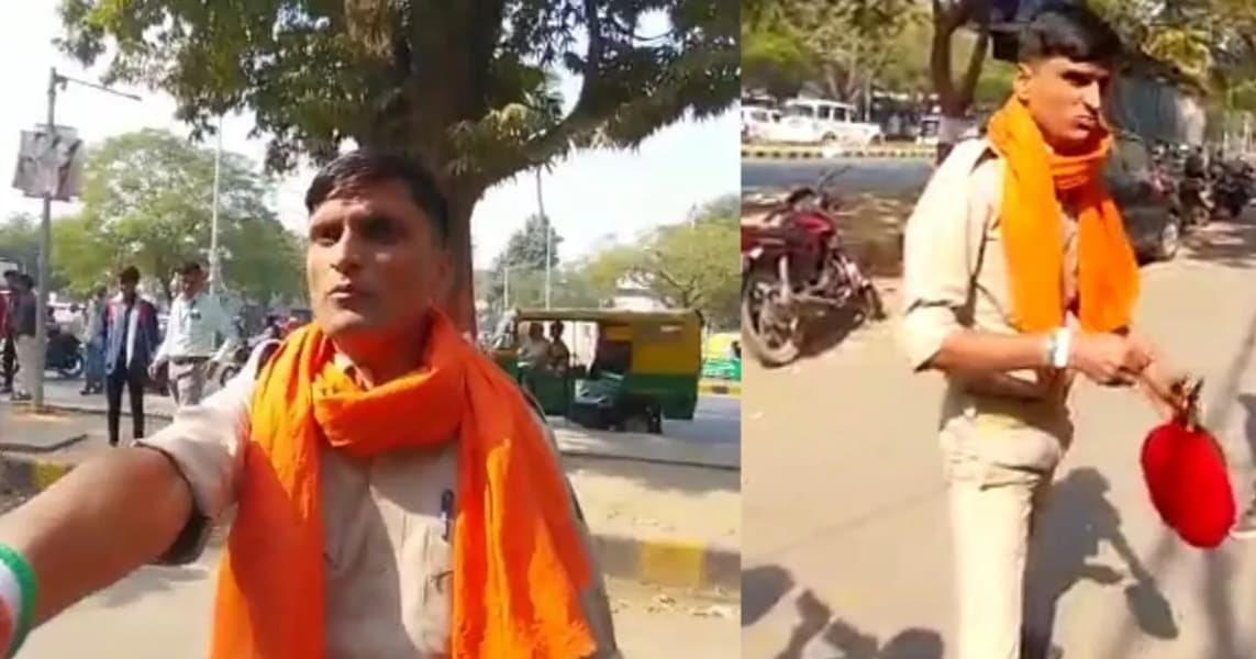 RJD प्रदेश कार्यालय के सामने पुलिस वाले ने किया घंटों ड्रामा, पूरा वाकया जान लोगों ने कहा- जाने दीजिए इसे