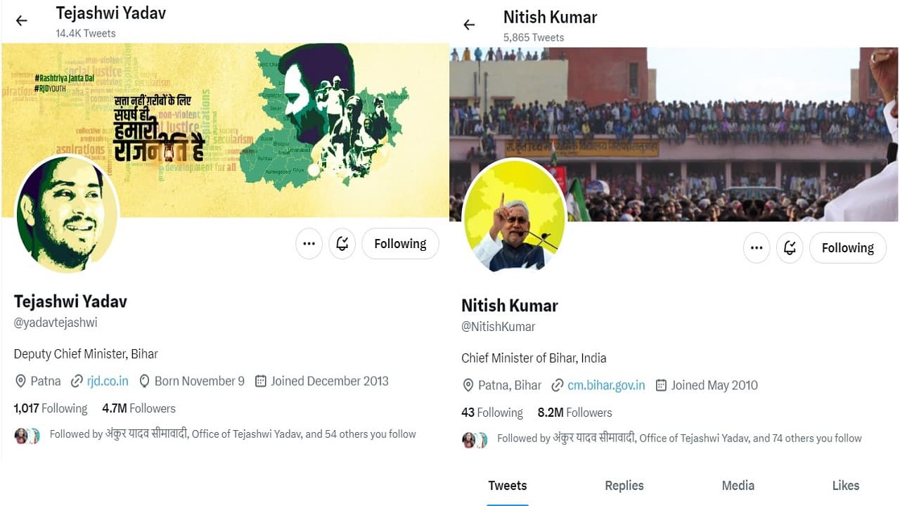 Twitter Blue Tick: ट्विटर ने नीतीश कुमार और तेजस्वी यादव का ब्लू टिक हटाया, जानिए क्या है इसकी वजह