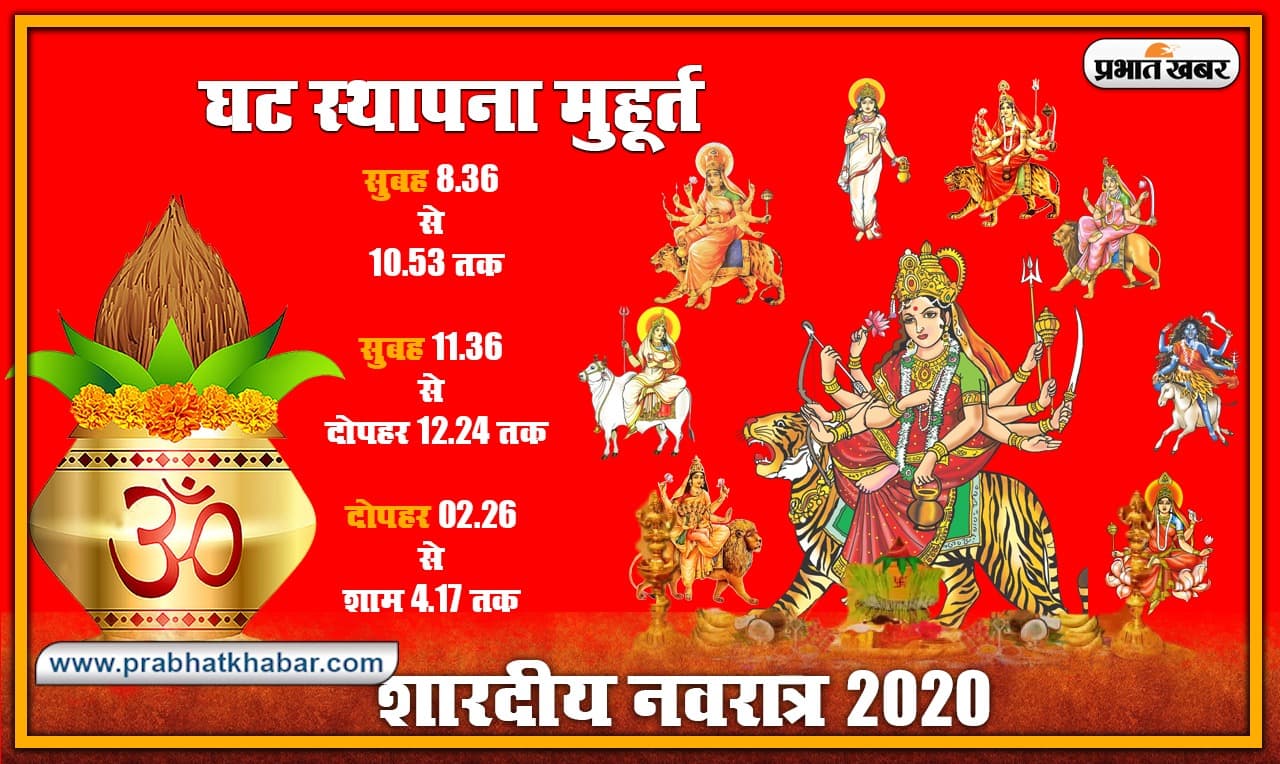 Navratri 2020: घट स्थापना के लिए 3 मुहूर्त, सर्वार्थसिद्धि और 3 राजयोग में नवरात्र शुरू होना देश के लिए शुभ