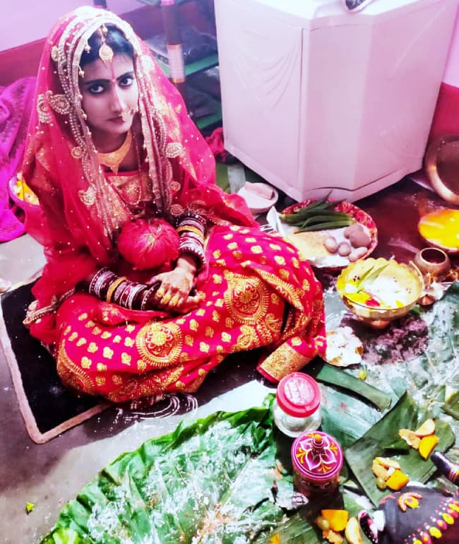 नवविवाहिताओं ने शुरू किया पति के दीर्घायु होने व अमर सुहाग की अग्निपरीक्षा का व्रत मधुश्रावणी