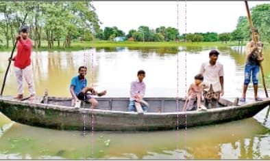 झमाझम बारिश से बिहार के इस श्ड़हर की सड़कें हुईं लबालब, तापमान गिरा