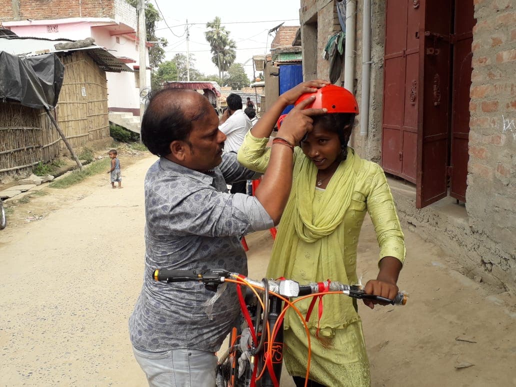 बिहार की बेटी ज्योति ने साइकिलिंग फेडरेशन के  ट्रायल में शामिल होने के लिए शुरू की प्रैक्टिस