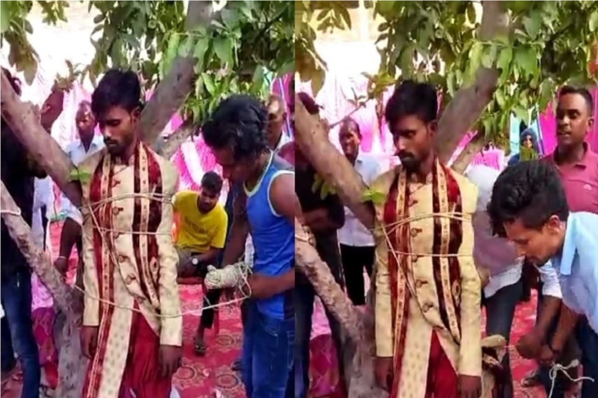 प्रतापगढ़ में दहेज की डिमांड पर शादी का मंडप बना अखाड़ा, लड़की के परिजनों ने दूल्हे को पेड़ से बांधा