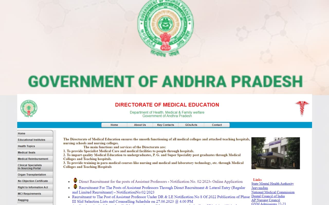 APMSRB recruitment 2023: 590 सहायक प्रोफेसर पदों के लिए dme.ap.nic.in पर आवेदन करें, डायरेक्ट लिंक APMSRB recruitment 2023: 590 सहायक प्रोफेसर पदों के लिए dme.ap.nic.in पर आवेदन करें, डायरेक्ट लिंक