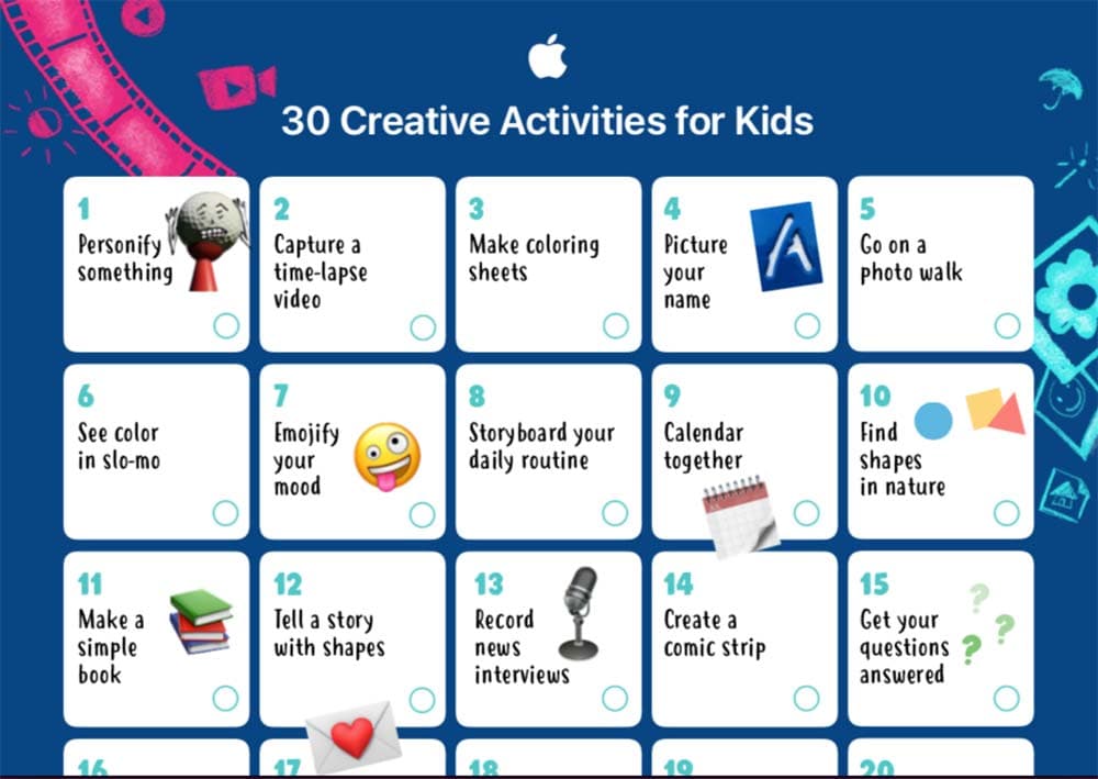 लॉकडाउन में बच्चों की बोरियत दूर करने के लिए ऐपल ने तैयार की 30 क्रिएटिव एक्टिविटीज