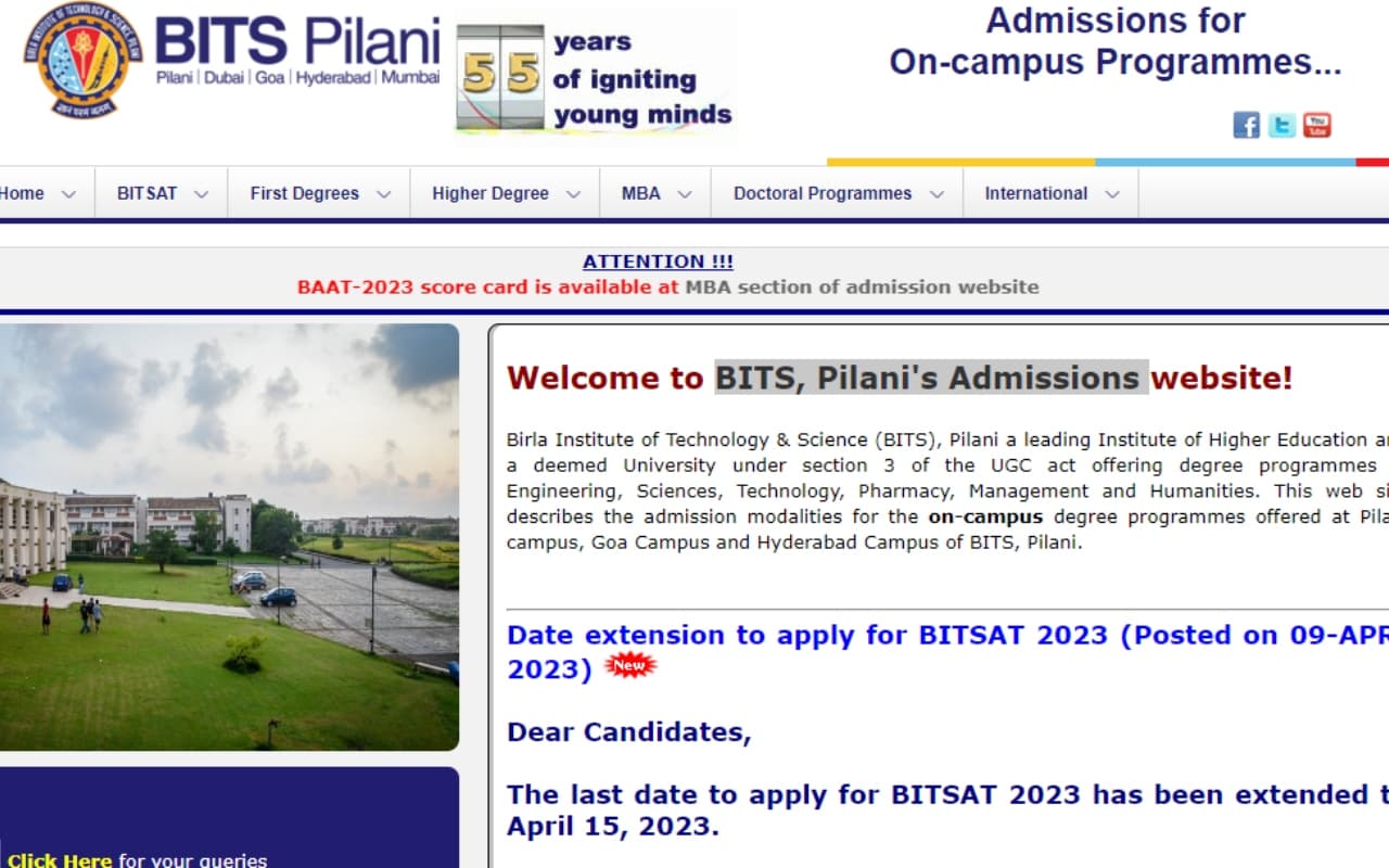 BITSAT 2023 के लिए आवेदन करने की अंतिम तिथि बढ़ी, अब 15 अप्रैल तक करें अप्लाई