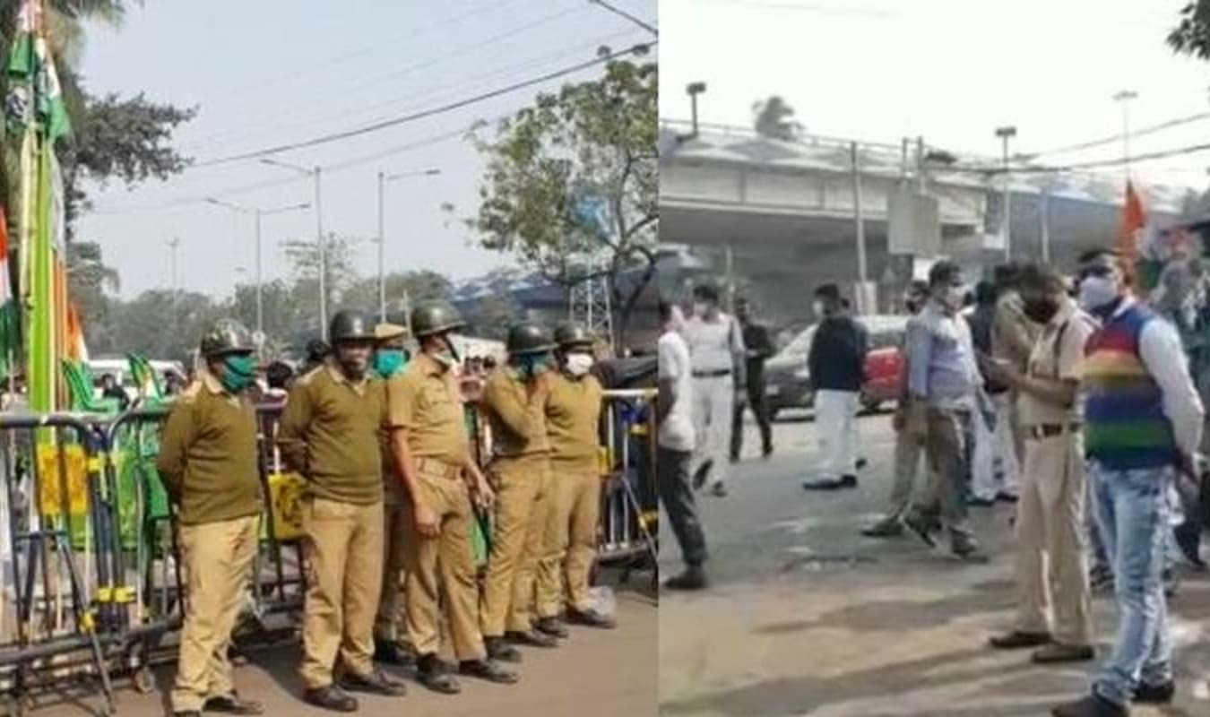 Bengal Chunav 2021: भाजपा के केंद्रीय चुनाव कार्यालय के सामने मंच बनाकर तृणमूल ने किया हमला, गाड़ियों में की तोड़फोड़