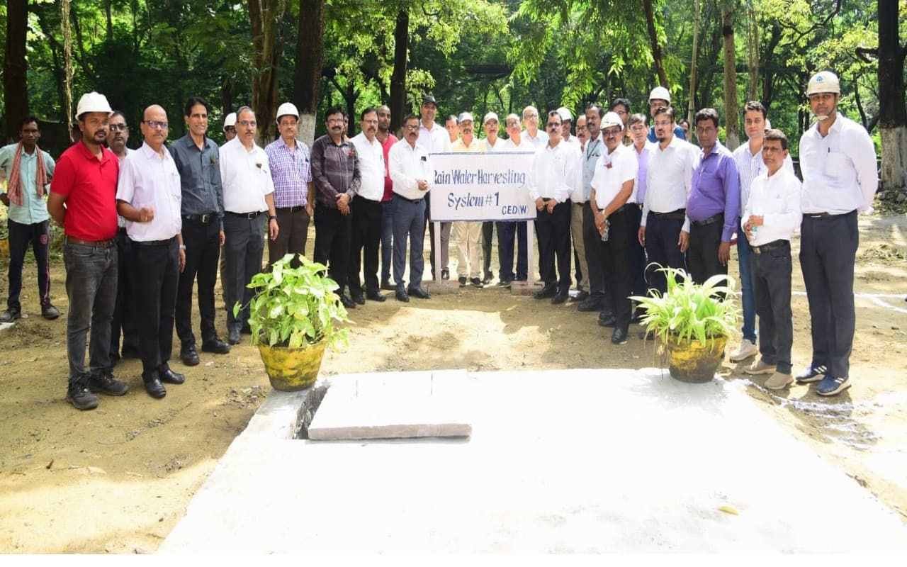 बोकारो के बीएसएल परिसर में 05 जगहों पर रूफ टॉप रेन वाटर हार्वेस्टिंग सिस्टम लगा