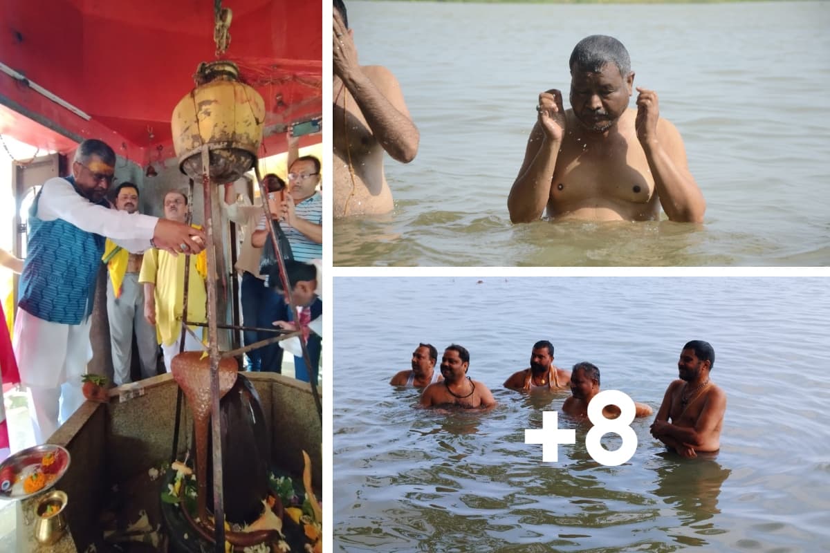 PHOTOS: संकल्प यात्रा के दूसरे दिन बाबूलाल मरांडी ने गंगा में लगाई डुबकी, फिर विशाल जनसभा को किया संबोधित