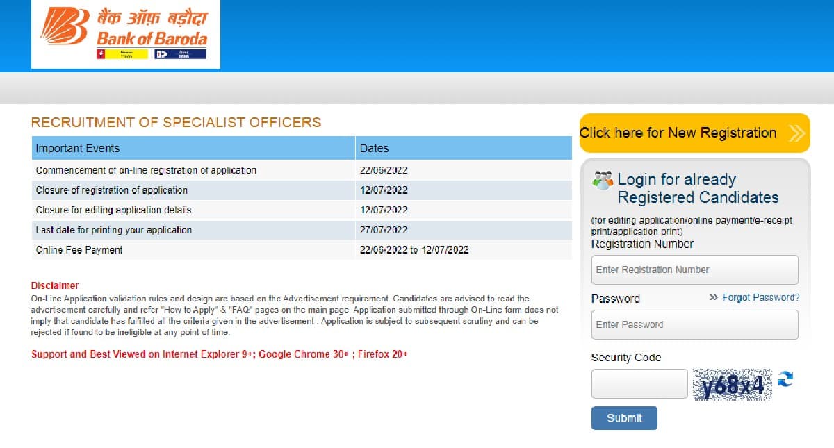 Bank of Baroda SO Recruitment 2022: SO के 325 पदों के लिए डायरेक्ट लिंक से करें आवेदन, सैलरी डिटेल जानें