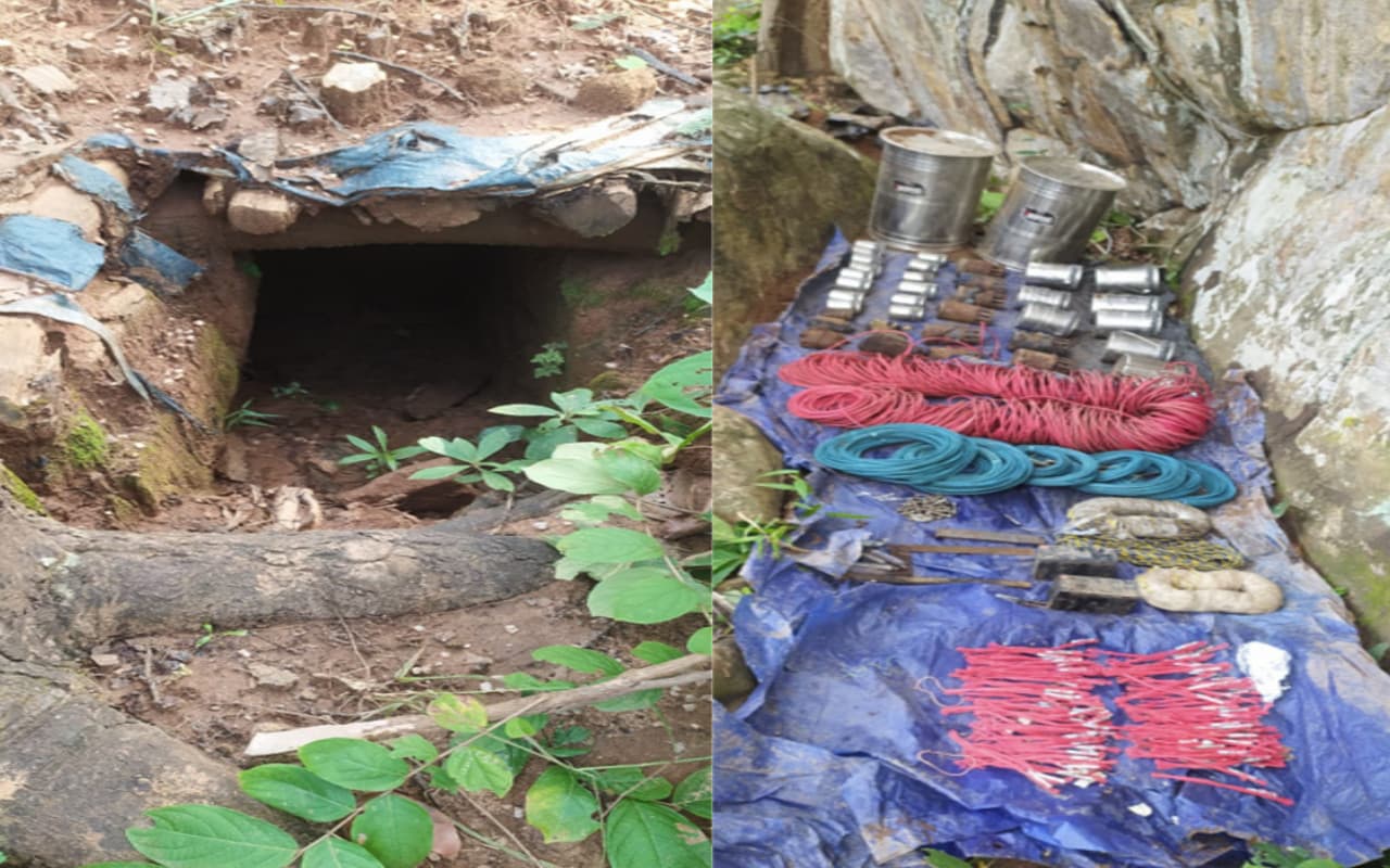 गढ़वा के बूढ़ा पहाड़ में सुरक्षा बलों को फिर मिली सफलता, बंकर और उसमें रखे विस्फोटक बरामद