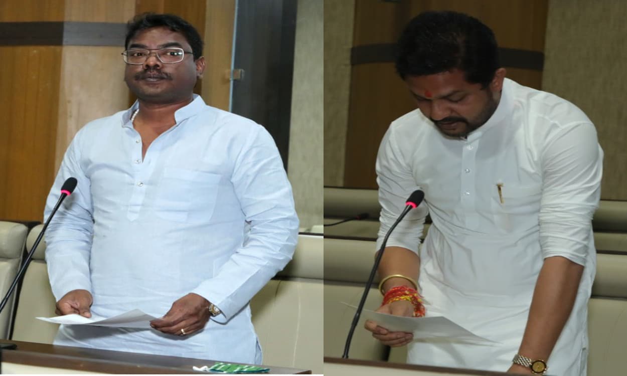 झारखंड विधानसभा के नवनिर्वाचित सदस्य बसंत सोरेन व अनूप सिंह ने ली शपथ
