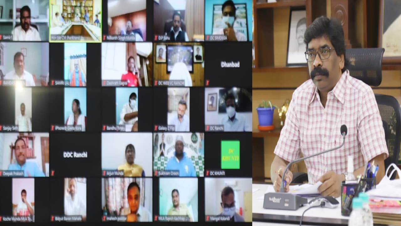 झारखंड CM हेमंत सोरेन ने दक्षिणी छोटानागपुर और कोल्हान प्रमंडल के सांसद व विधायकों के साथ की संवाद, कोरोना संक्रमण की रोकथाम को लेकर मिले कई अहम सुझाव