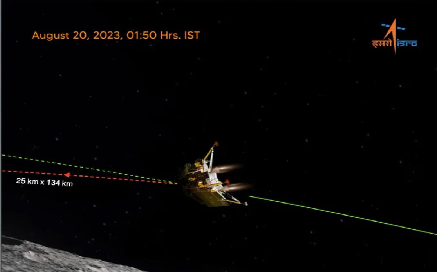 Chandrayaan-3: चांद से केवल 25 KM दूर, 23 अगस्त को लैंडिंग का इंतजार, देखें तस्वीरें