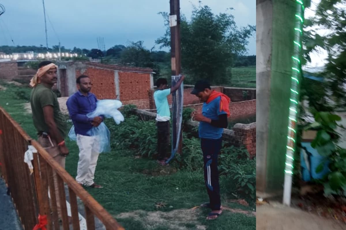 देवघर : श्रावणी मेला शुरू होने के 5 दिन बाद भी बिजली पोलों की नहीं हुई रैपिंग, सता रहा हादसे का भय