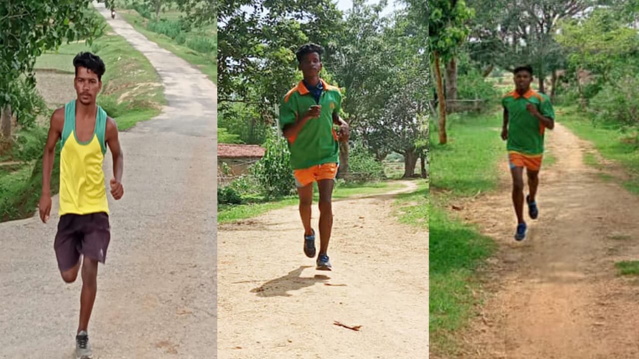 Jharkhand Mini Lockdown Impact : गुमला के स्टेडियम में अभ्यास बंद, सड़क और खेतों पर खिलाड़ी बहा रहे हैं पसीना, देखें Pics