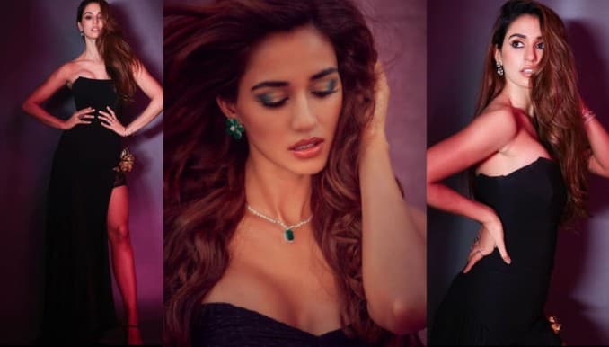 Disha Patani ने ब्लैक आउटफिट में मचाया कहर, ग्रीन पेंडेंट में एक्ट्रेस को देखकर फैंस बोले Gorgeous Looking . . .