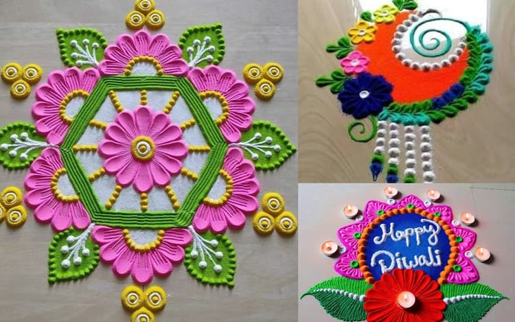 Diwali Simple Rangoli Design Ideas 2022: दिवाली पर आसानी से बनायें खूबसूरत रंगोली डिजाइन , देखें फोटो