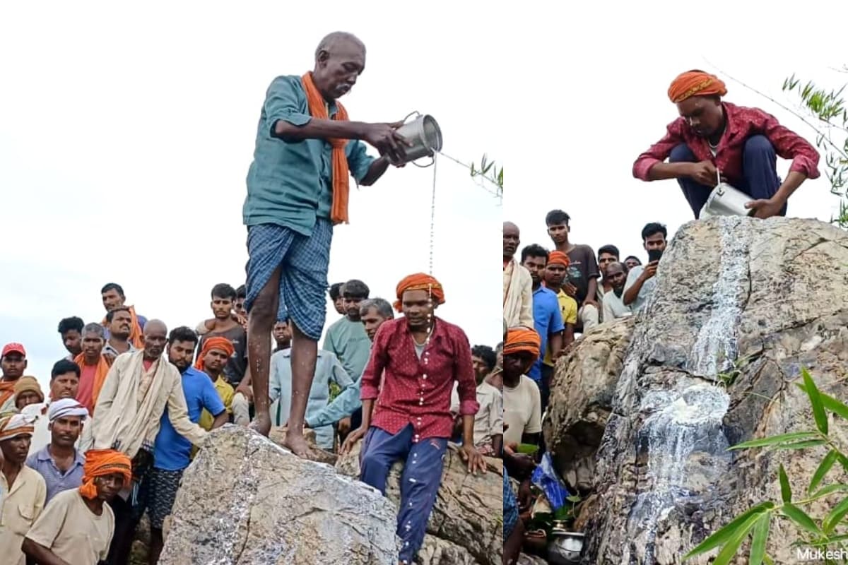 मानसून की दगाबाजी से सुखाड़ के हालात, अच्छी बारिश के लिए 384 मौजा के सूली राज देवता की दूध से ऐसे हुई पूजा
