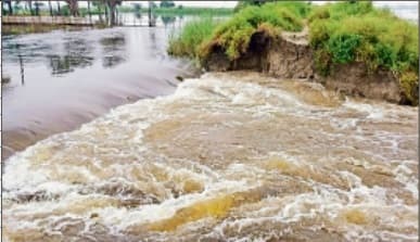 घोघारी नदी पर बना रसौली का जमींदारी बांध टूटा, गंगा, सोन और पुनपुन के जलस्तर में आयी कमी