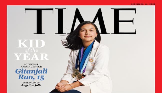 टाइम मैगजीन की पहली किड ऑफ द ईयर बनी भारतीय मूल की अमेरिकी किशोरी गीतांजलि राव