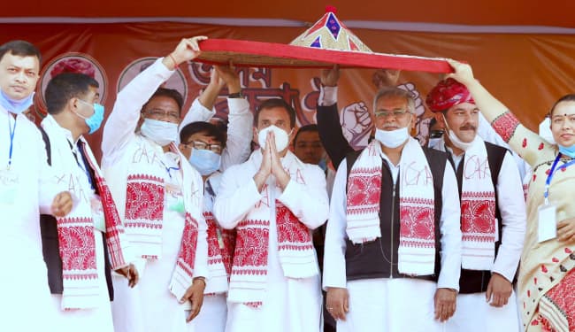 असम में कांग्रेस नेता राहुल गांधी बोले, हम दो-हमारे दो की सरकार सुन लो, CAA कभी नहीं होगा