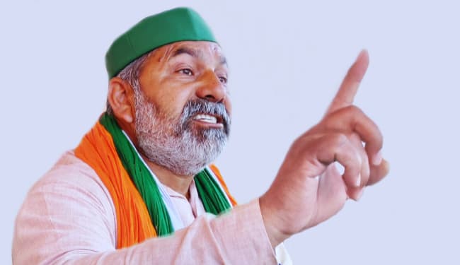 UP Election: डिबेट शो में स्क्रीन पर मंदिर-मस्जिद देख गुस्से से आगबबूला हुए राकेश टिकैत, एंकर से बोले...