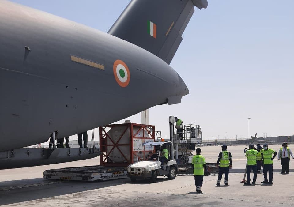 UAE से 7 क्रायोजेनिक ऑक्सीजन टैंकर लेकर आज शाम भारत पहुंचेगा वायुसेना का विमान A C17