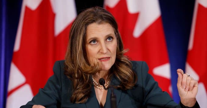 कनाडा की फाइनेंस मिनिस्टर पर ओवर स्पीड ड्राइविंग के लिए जुर्माना, नहीं है खुद की कार