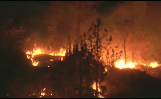 उत्तराखंड के जंगलों में लगी भीषण आग, तेज हवा के कारण बुझाने में हो रही परेशानी