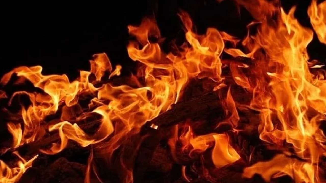 पश्चिम बंगाल में सड़क हादसा, कोयला और धान लदे वाहनों की टक्कर से लगी भीषण आग, खलासी की मौत