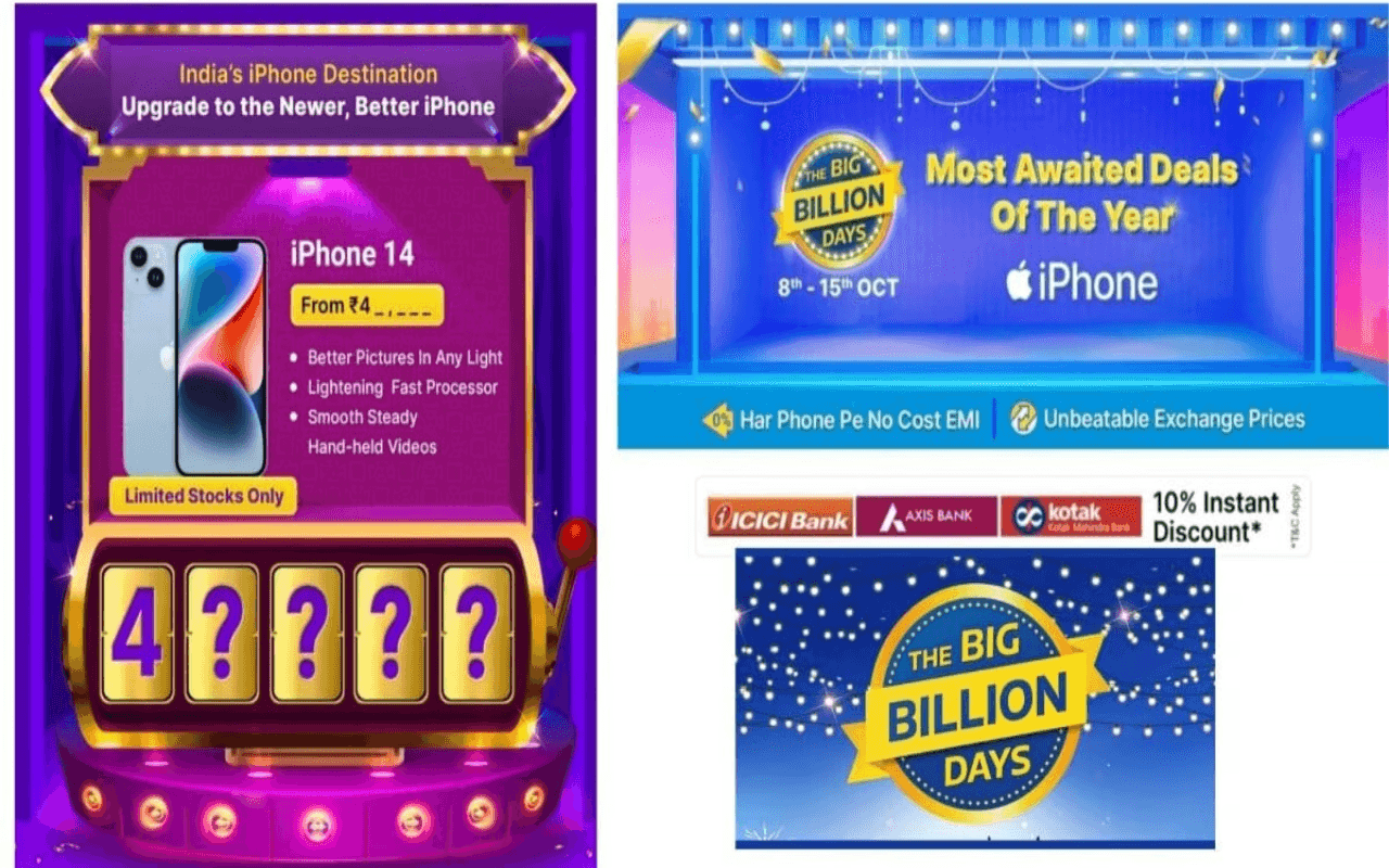 Apple iPhone 14 मिल रहा मात्र 49,999 रुपये में, Flipkart Big Billion Days Sale के बेस्ट ऑफर्स देखें