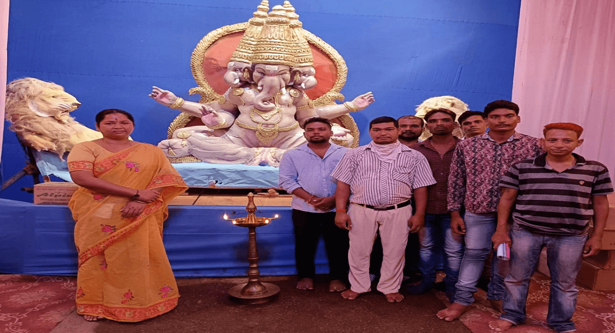 Ganesh Chaturthi 2021 : गणपति बप्पा मोरया की गूंज के साथ शुरू हुआ गणेशोत्सव, सांसद गीता कोड़ा ने किया उद्घाटन