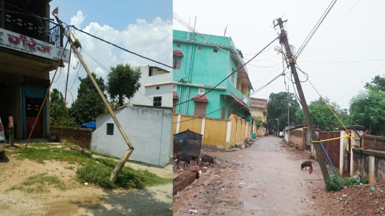 Bettiah: तूफान से गंडक में गिरे ठकराहां ग्रिड के तीन पोल टॉवर, 1.32 लाख वोल्ट की बिजली सप्लाई बाधित