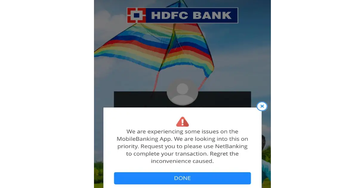 HDFC बैंक का नेट बैंकिंग ऐप डाउन, यूजर्स परेशान