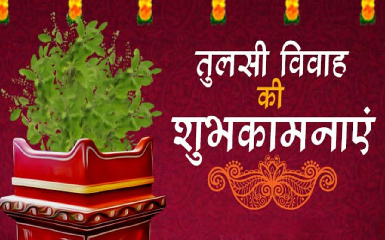 Happy Tulsi Vivah 2022 wishes images status: तुलसी संग शालिग्राम... भेजें तुलसी विवाह की शुभकामनाएं